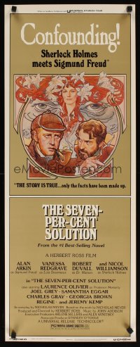 1665UF SEVEN-PER-CENT SOLUTION insert '76 Arkin, Robert Duvall, Vanessa Redgrave, great Drew art!
