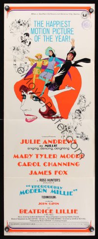 1110FF THOROUGHLY MODERN MILLIE insert '67 Bob Peak art of singing & dancing Julie Andrews!