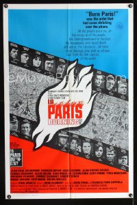 0720FF IS PARIS BURNING European 1sh '66 Rene Clement's Paris brule-t-il, World War II all-star cast