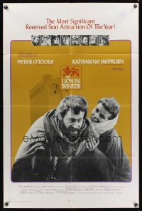 0985FF LION IN WINTER style A 1sh '68 Katharine Hepburn, Peter O'Toole as Henry II!
