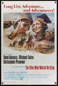 0997FF MAN WHO WOULD BE KING int'l 1sh '75 art of Sean Connery & Michael Caine by Tom Jung!