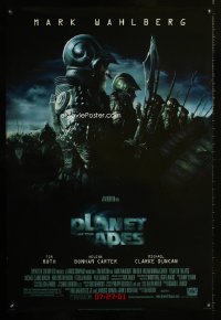 0746UF PLANET OF THE APES DS style C advance 1sh '01 Tim Burton, great image of huge ape army!