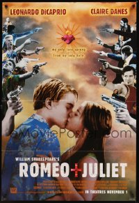 0338FF ROMEO & JULIET DS advance 1sh '96 Leonardo DiCaprio, Claire Danes, modern Shakespeare remake! 