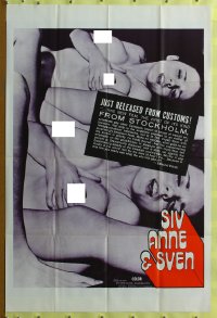 374FF SIV, ANNE & SVEN 1sh '72 Swedish sexploitation!