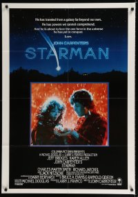 0763FF STARMAN int'l sparks 1sh '84 John Carpenter, alien Jeff Bridges & Allen in rain of sparks!