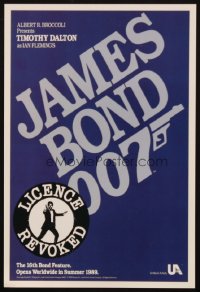 1360 LICENCE TO KILL trade ad '89 Dalton as James Bond, has the working title License Revoked!