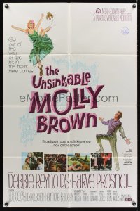 1060FF UNSINKABLE MOLLY BROWN 1sh '64 Debbie Reynolds, get out of the way or hit in the heart!