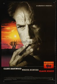 1232UF WHITE HUNTER, BLACK HEART DS 1sh '90 super close up of Clint Eastwood as director John Huston