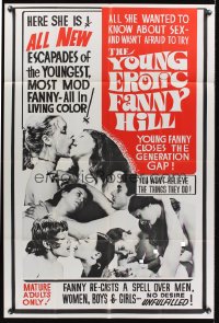 1071FF YOUNG EROTIC FANNY HILL 1sh '70 all she wanted to know about sex - she wasn't afraid to try!