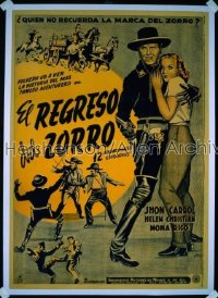 ZORRO RIDES AGAIN ('37) Mexican poster '37
