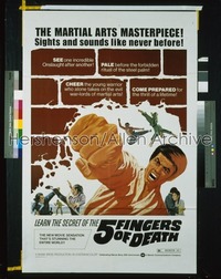 5 FINGERS OF DEATH 1sh '72