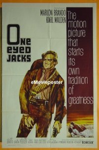 #004 1 EYED JACKS 1sh '61 Brando 