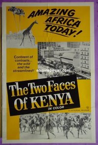 #0032 2 FACES OF KENYA 1sh c70s Africa! 