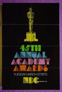 #7045 45TH ANNUAL ACADEMY AWARDS 1sh '73 NBC