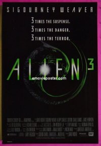 #122 ALIEN 3 2-sided 1sh '92 Weaver, Fincher 