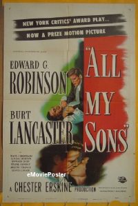#036 ALL MY SONS 1sh '48 Robinson, Lancaster 