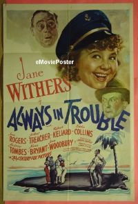 #043 ALWAYS IN TROUBLE 1sh '38 Jane Withers 
