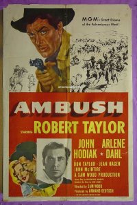 #7127 AMBUSH 1sh '50 Robert Taylor