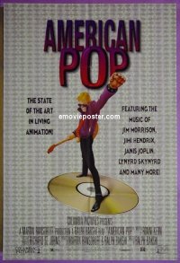 #047 AMERICAN POP 1sh '81 Ralph Bakshi, rock 