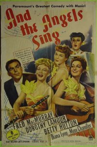 #7145 AND THE ANGELS SING 1sh '44 Lamour