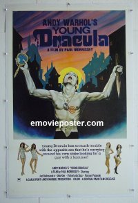 #2816 ANDY WARHOL'S DRACULA linen one-sheet R76