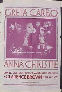 #043 ANNA CHRISTIE 1sh R62 Greta Garbo 
