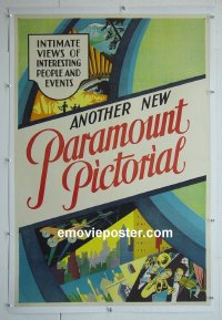 #2912 PARAMOUNT PICTORIAL linen one-sheet '30s