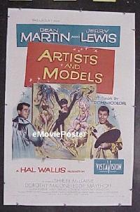 #045 ARTISTS & MODELS linen 1sh '55 Martin 