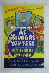#2817 AS YOUNG AS YOU FEEL linen one-sheet '51 Monroe