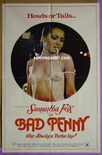#7235 BAD PENNY 1sh '78 Samantha Fox 