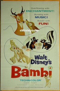 #042 BAMBI 1sh R66 Walt Disney 