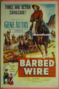 #030 BARBED-WIRE 1sh '52 Gene Autry, western 
