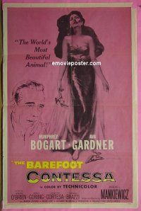 #1054 BAREFOOT CONTESSA 1sh54 Bogart, Gardner 
