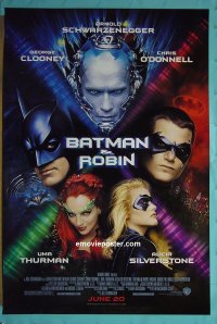 #132 BATMAN & ROBIN adv 1sh '97 Clooney 