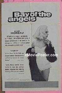 #323 BAY OF THE ANGELS 1sh '63 Jeanne Moreau 