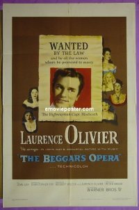 #7312 BEGGAR'S OPERA 1sh '53 Laurence Olivier 