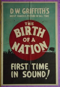 #7238 BIRTH OF A NATION 1sh R30 D.W. Griffith