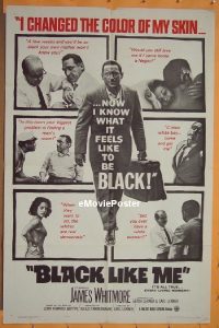 P227 BLACK LIKE ME one-sheet movie poster '64 passing for white!