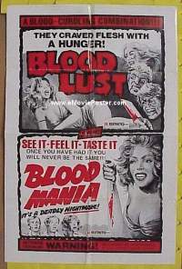BLOODLUST/BLOOD MANIA 1sheet