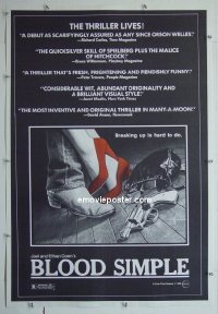 #2090 BLOOD SIMPLE 1sh '85 Coen Brothers 