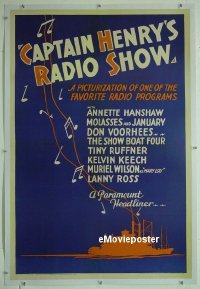 #119 CAPTAIN HENRY'S RADIO SHOW linen 1sh '33 