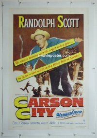 #0589 CARSON CITY linen 1sh 52 Randolph Scott 