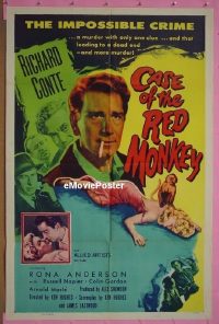 #1139 CASE OF THE RED MONKEY 1sh 55 film noir 