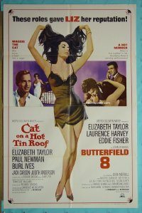 #043 CAT ON HOT TIN ROOF/BUTTERFIELD 8 1sh 1966