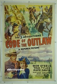 #016 CODE OF THE OUTLAW linen 1sh '42 Steele 