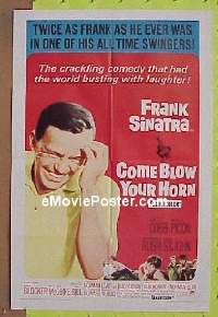 #352 COME BLOW YOUR HORN 1sh '66 Sinatra,Cobb 