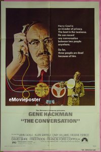 #1165 CONVERSATION 1sh '74 Hackman, Coppola 
