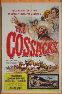 A173 COSSACKS one-sheet movie poster '60 John Drew Barrymore