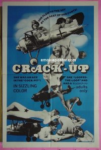#7331 CRACK-UP 1sh '69 airplane sex! 