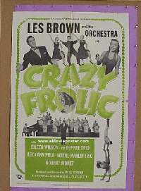 #292 CRAZY FROLIC 1sh '53 Les Brown, Wilson 